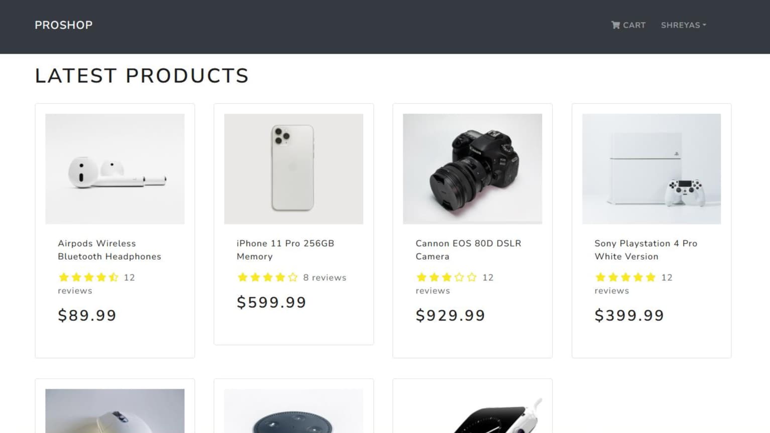 ProShop - E-Commerce Web Application